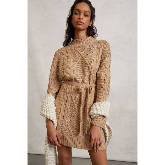 Amadi Sweaters - New Free People Leah Cable-Knit Sweater Dress
Amadi sz XS